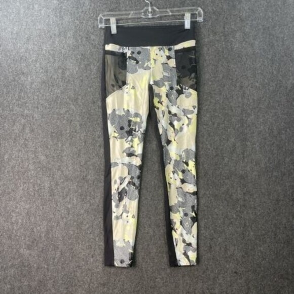 Koral Leggings Women’s Extra Small Black Printed Magnify Mid Rise Athletic - Picture 1 of 8